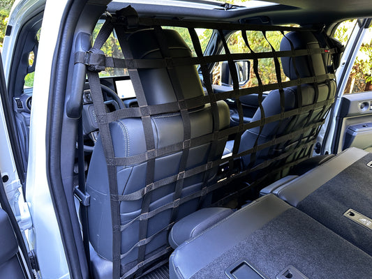 2024 - newer Toyota Land Cruiser (J250) Behind Front Seats Barrier Divider Net-Raingler