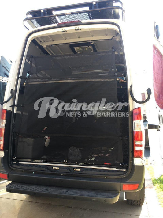 1995 - 2005 Dodge / Ram Sprinter 1st Gen High Roof Model Rear Barrier Divider Net-Raingler
