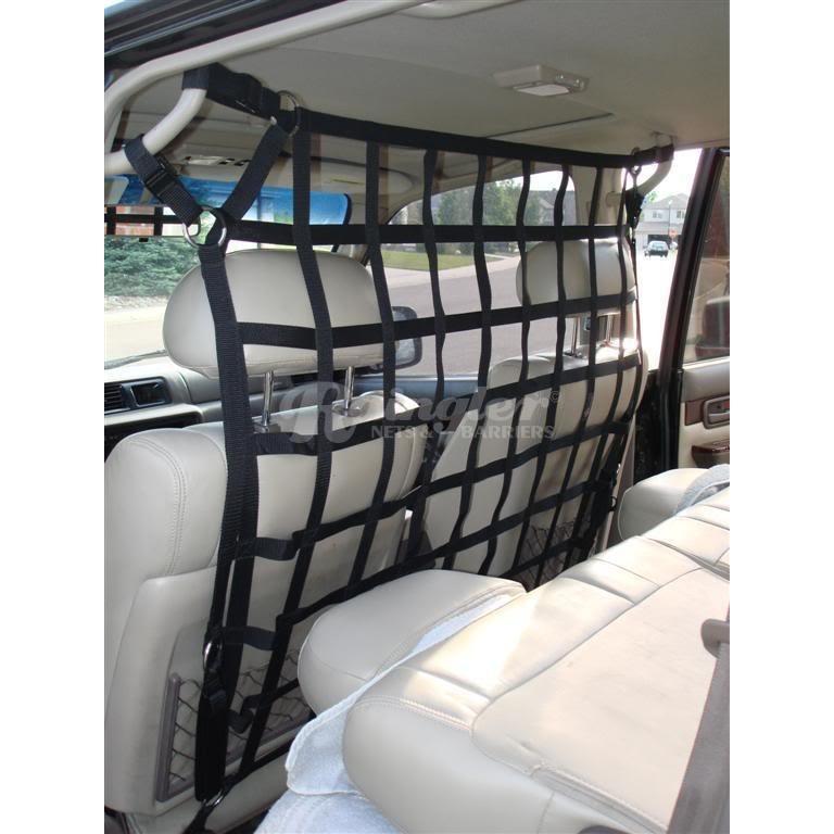2008 - 2021 Toyota Land Cruiser (J200) Behind Front Seats Barrier Divider Net-Raingler