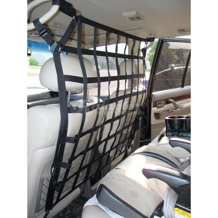 2008 - 2021 Toyota Land Cruiser (J200) Behind Front Seats Barrier Divider Net-Raingler